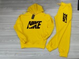 High Quality Cotton Print O Neck Long Sleeve Sweatsuits Hoodie Set