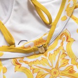 Summer Beach Padded Printed Straps One Piece Swimsuits