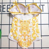 Summer Beach Padded Printed Straps One Piece Swimsuits