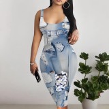 Custom Casual Printed Square Neck Sleeveless Midi Dress