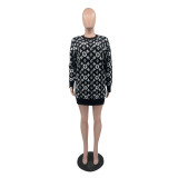 Long Sleeve O Neck Sweaters Dresses