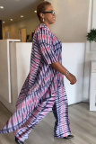 Casual Printed Irregular Wide-leg Two-piece Pant Set