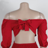 Solid Color Off Shoulder Club Dresses