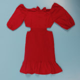 Solid Color Off Shoulder Club Dresses