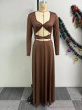 Elasticity Split Hollow Tight Long Dresses