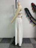 Solid Color Straps Slit Backless Maxi Dresses