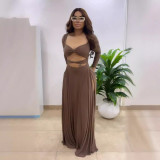 Elasticity Split Hollow Tight Long Dresses
