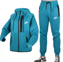 Autumn/winter Printed Logo Sports Hooded Sweatshirt Two Pieces