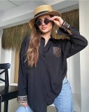 Women's Loose Embroidered Shirt