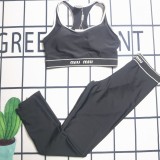 Summer Padded Swimwear Sportswear Vest Bra Crop Top & Trousers