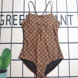 Summer Beach Padded Printed Straps One Piece Swimsuits