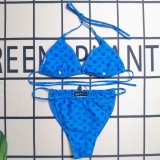 Summer Beach Padded Printed Halter 2 Piece Bikini Swimwear