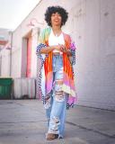 Women's Y2K Straight Leg Trousers Ripped Denim Distressed Jeans