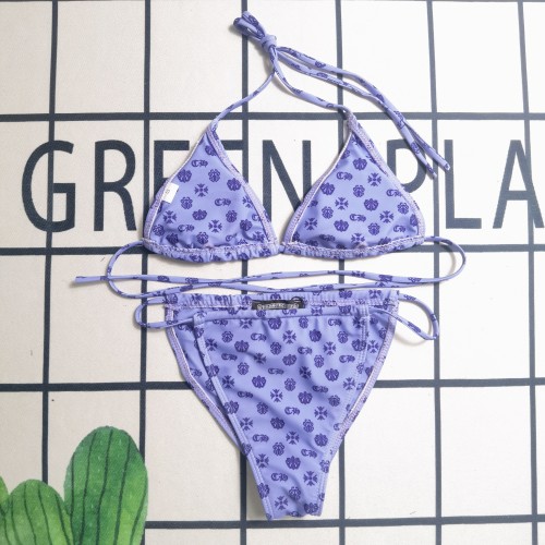 Summer Beach Padded Printed Halter 2 Piece Bikini Swimwear