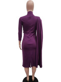 Elegant Ruched Knee-Length Pencil Celebrity Bodycon Midi Dresses