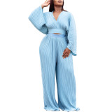 Autumn Floral Print Design Africa Wear Pleated Breathable Two Pieces set