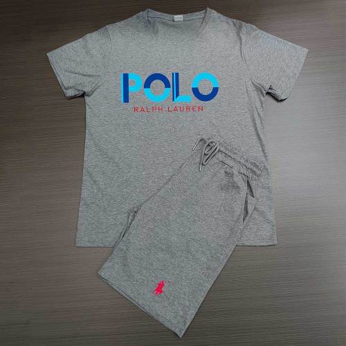 Summer High Quality Cotton Mens Print O Neck Sportswear Shorts Set