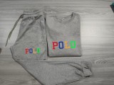 High Quality Cotton Print Pullover Long Sleeve Sweatshirt Set