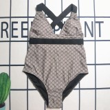 Summer Beach Padded Printed Sling One Piece Swimsuits