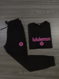 High Quality Cotton Print O Neck Long Sleeve Sweatsuits Set