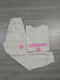 High Quality Cotton Print O Neck Long Sleeve Sweatsuits Set