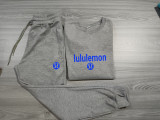 High Quality Cotton Print O Neck Long Sleeve Sweatsuits Set
