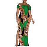 Sexy Print Off Shoulder Maxi Dresses