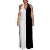 Casual Solid Color Halter Backless One-Piece Jumpsuits