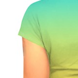1 Piece Custom Casual Print Letter Gradient Color Short Sleeve Pant Set