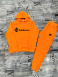 High Quality Cotton Print Hooded Long Sleeve Sweatsuits Set