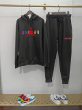 High Quality Cotton Print Hooded Long Sleeve Sweatsuits Set