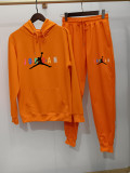 High Quality Cotton Print Hooded Long Sleeve Sweatsuits Set