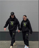 High Quality Cotton Print Hooded Long Sleeve Sweatsuits Set