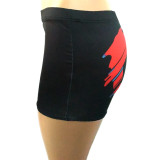 Sexy Skinny English Alphabet Print Yoga Shorts