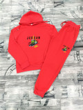 High Quality Cotton Print Hooded Long Sleeve Sweatsuits Set