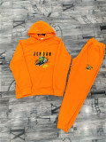 High Quality Cotton Print Hooded Long Sleeve Sweatsuits Set