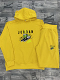 High Quality Cotton Print Hooded Long Sleeve Sweatsuits Set