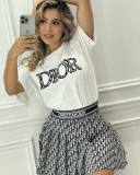 New Embossed + Embroidered Fashion Short Sleeve Skirt Set