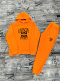 High Quality Cotton Print Hooded Long Sleeve Sweatshirt Set
