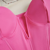 Fishbone Top Ultra Short Fashion Outerwear Inner Tube Tops
