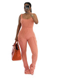 Casual Scoop Neck One Piece Sleeveless Tank Top Rompers Bodycon Pants