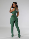 Casual Scoop Neck One Piece Sleeveless Tank Top Rompers Bodycon Pants