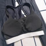 Summer Padded Swimwear Sportswear Vest Bra Crop Top & Trousers
