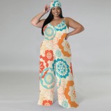 1 Piece Custom Casual Print Straps V Neck One Piece Jumpsuits