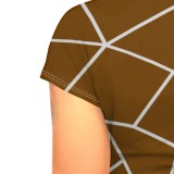 1 Piece Custom Casual Print Short Sleeve Pant Set