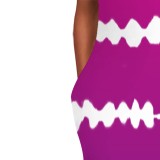 1 Piece Custom Casual Printed Gradient Color Long Dresses
