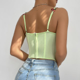 Floral Print Bustier Cami Top