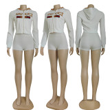 Casual Embroidered Women's Cardigan Hoodie Sweatshirts