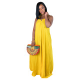 Women's Halter Backless Loose Bohemian Long Dress