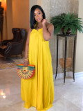 Women's Halter Backless Loose Bohemian Long Dress